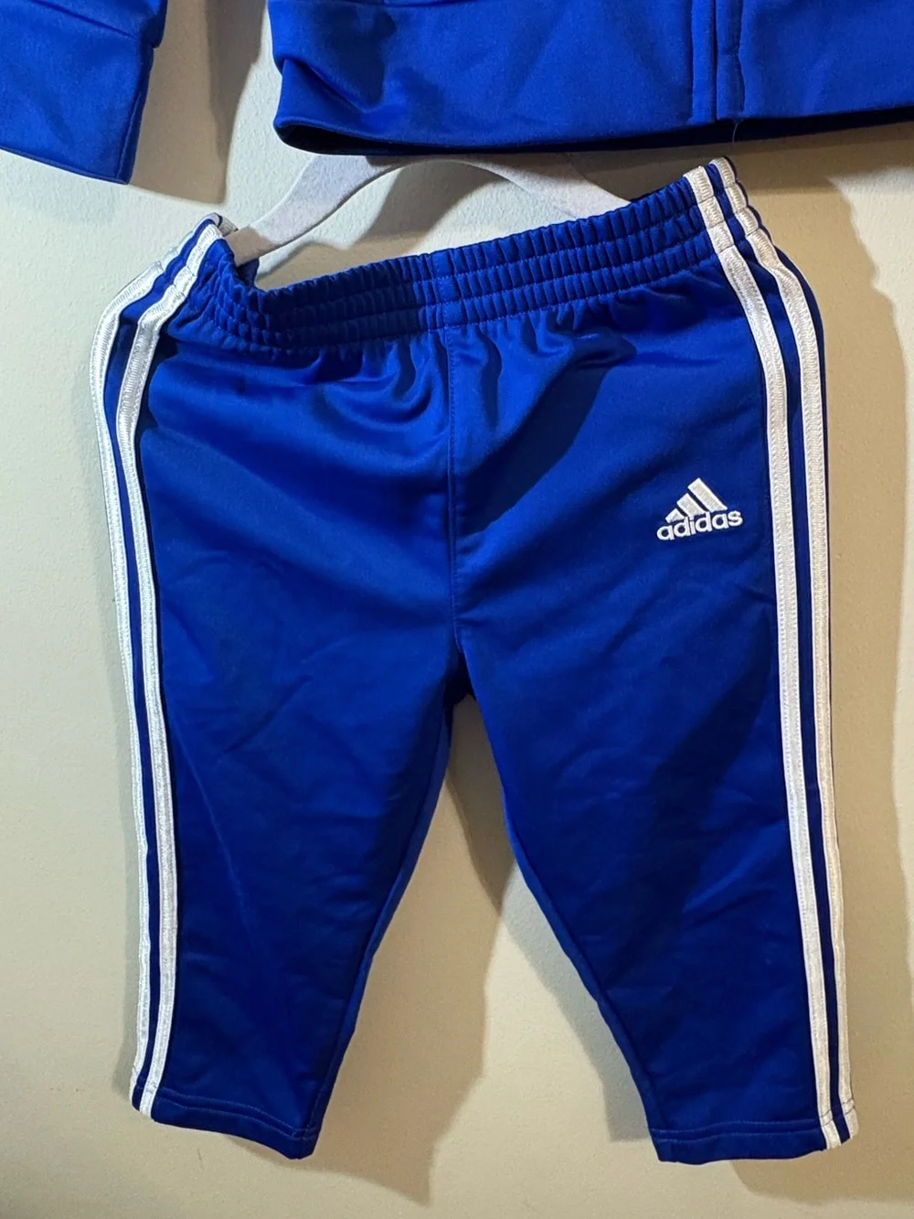 adidas Kids Blue White Track Jacket & Pants Set boys 24 month